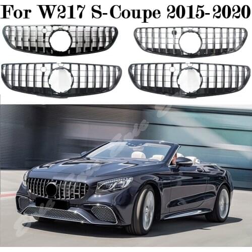 Car Front Racing Grill Billet Bumper Grille Upper Cover For Mercedes-Benz W217 S-Coupe 2015 2016 2017 2018 2019 2020 2021
