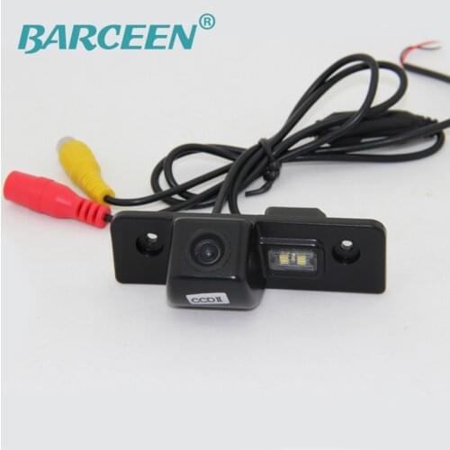 Plastic shell auto car rear reversing camera with hd night vision glass material 170 angle lens fit for Skoda Octavia