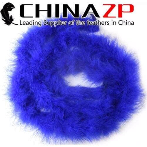 Gold Manufacturer CHINAZP Factory Cheap and Good Quality 20g 20yards/lot Dyed Royal Blue Turkey Marabou Feather Boa