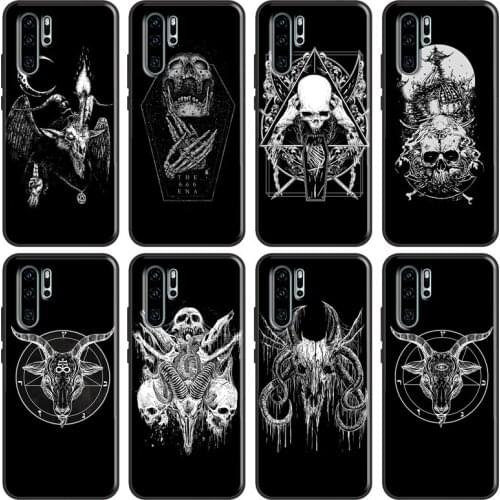 Satanic Scary Skull Case For Huawei P30 P40 P20 Lite Pro Nova 5T P Smart 2019 Honor 10 Lite 20 9X 8X 8A 10i