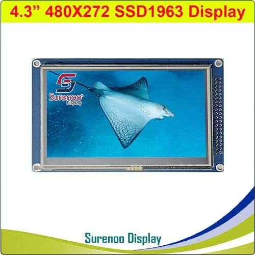 4.3" inch 480*272 TFT Touch LCD Module Display Screen Panel with PCB Adapter Build-in SSD1963 Controller for STM32/51/AVR