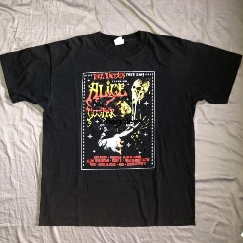 Alice Cooper vintage t shirt 2005 Dirty Diamonds Tour concert XL w Dates