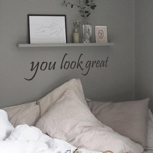 You Look Great Inspirational Wall Quote Sticker Vinyl Living Room Decal Home Decor