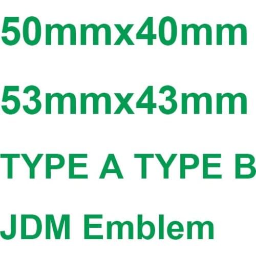 10x New JDM Red Black Blue H logo Car Auto Steering Wheel badge Emblem Badge for civic fit jazz crz 53x43mm 50x40mm