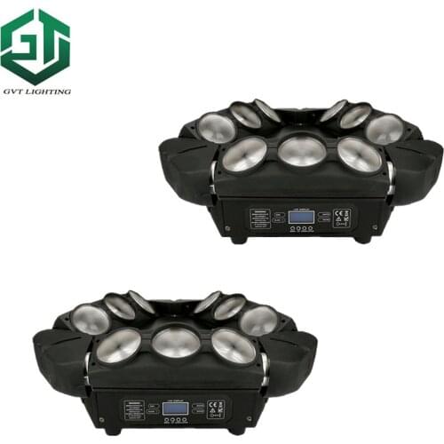 2pcs/lot Mini LED 9X12W Spider Light RGB 3 Colors 12/43CH DMX Stage Lights Dj Disco Led Spider Moving Head Beam Lights