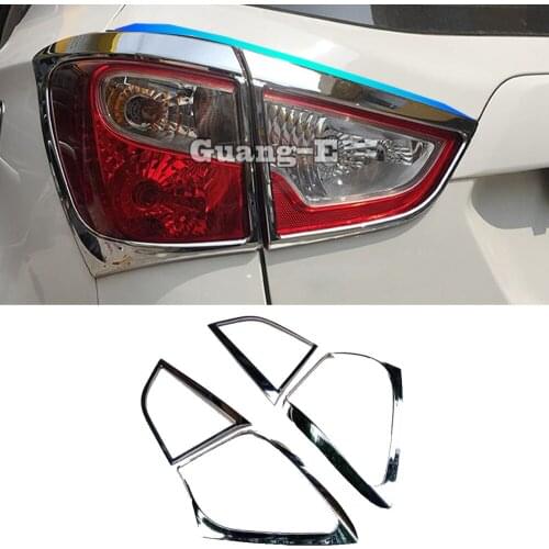 For Suzuki S-Cross Scross SX4 2017 2018 2019 2020 Car Rear Tail Back Light Lamp Frame Stick Chrome ABS Cover Trim Panel 4pcs