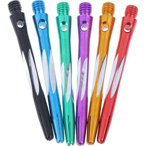 6Pcs/Lot Aluminum Alloy Darts Shafts 35mm Aluminum Stem Shafts 3 Colors Black+Blue+Red 2BA Thread Dart Replacement