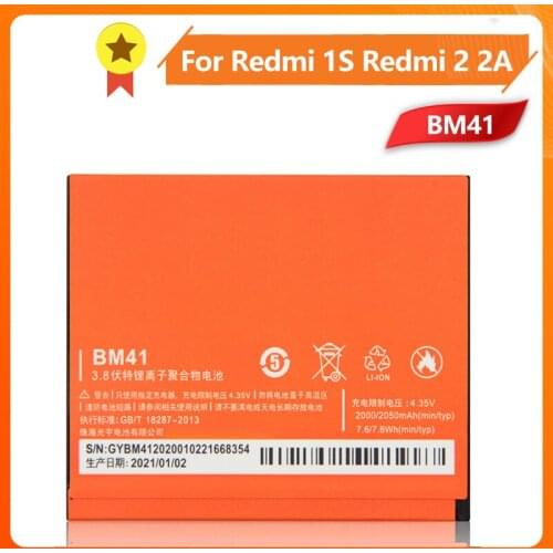 XiaoMi Xiao mi BM41 Original Battery For Xiao mi Redmi1S Redmi2 Redmi2A Redmi1S Redmi2 Redmi 2A 2050mAh Phone Battery