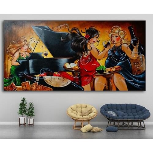 5D Diy Diamond Painting Cartoon Fat Lady Driking Large Cross Stitch Kit Embroidery Mosaic Full Square Round Wall StickersZP-4245