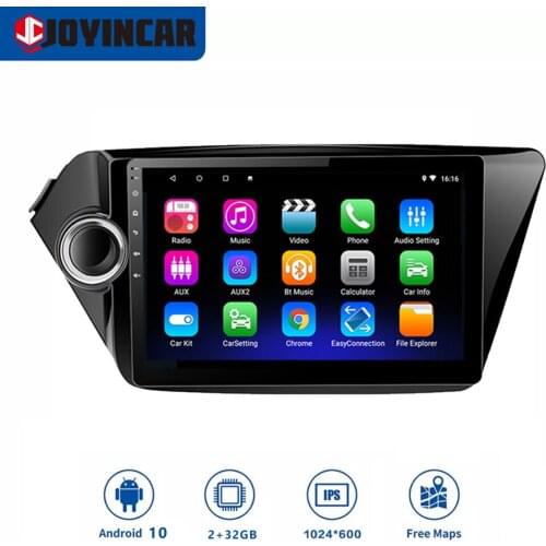JOYINCAR Android 10 9" Car Multimedia Player Stereo Auto Radio For Kia K2 Rio3 Rio4 K2 2010-2019 Navigation GPS