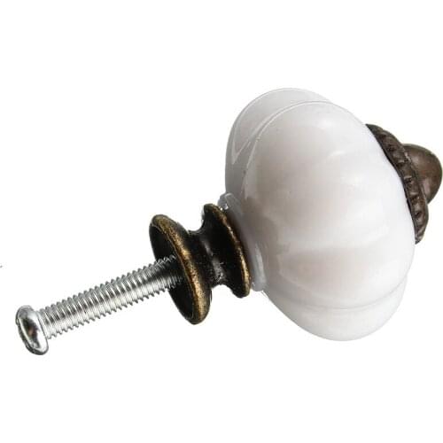 10pcs White Vintage Knob Metal Plastic Furniture Handle Cupboard Drawer Pull Kitchen Cabinet Door Wardrobe Handles Hardware