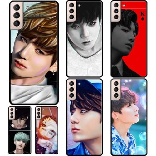 Jeon Jungkook Art Soft Case For Samsung Galaxy S21 Ultra S20 FE S8 S9 S10 Note 10 Plus Note 20 Ultra Coque