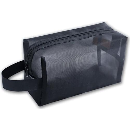 Coofit 1pc Gauze Toiletry Bag Portable Large Capacity Makeup Bag Toiletry Organizer For Women Girls Outdoor Travel