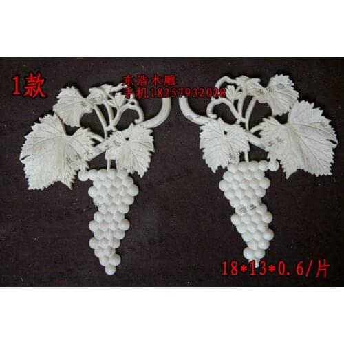 Long flower door furniture applique fashion grape wood shavings decoration oafishness dongyang wood carving solid wood 2