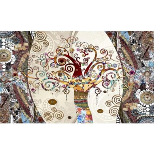 Tree of life Gustav Klimt Landscape Wall Art Diamond Painting Full Square Round 3D Diamond Embroidery