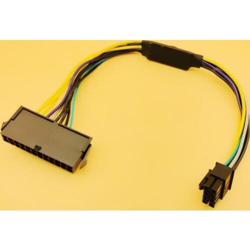10PCS ATX 24Pin to 8Pin Cable for DELL Optiplex 3020 7020 9020 T1700 Server Motherboard 8Pin Adapter Power Cable Cord 30cm 18AWG