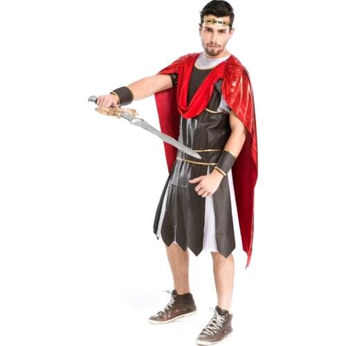 Halloween Adult Man Roman Spartan Warriors Costume Sparta Gladiator Roman Soldier Cosplay Outfit