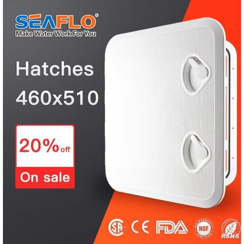 SEAFLO 460*510 Deck Access Hatch Cover For Marine Boat yacht RV Watertight Anti-UV Non-Skid Inspection ABS Plastic Door 460X510