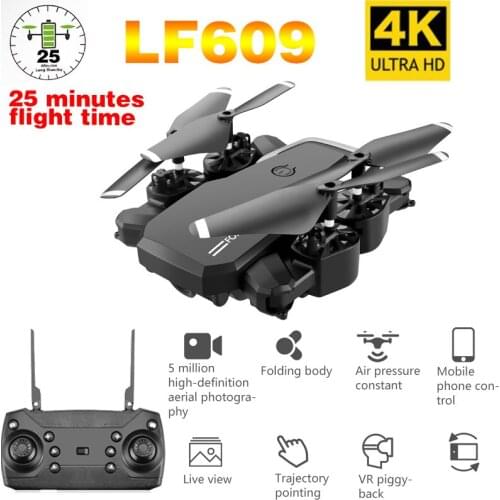 Upgraded LF609 Drone 4K with HD Camera WIFI 1080P Dual Camera Follow Me Quadcopter FPV Professional Drone Long Battery Life dron