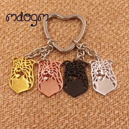 Cute Border Collie Dog Animal Gold Silver Plated Metal Pendant Keychain For Bag Car Women Men Girls Boys Kids jewelry K037