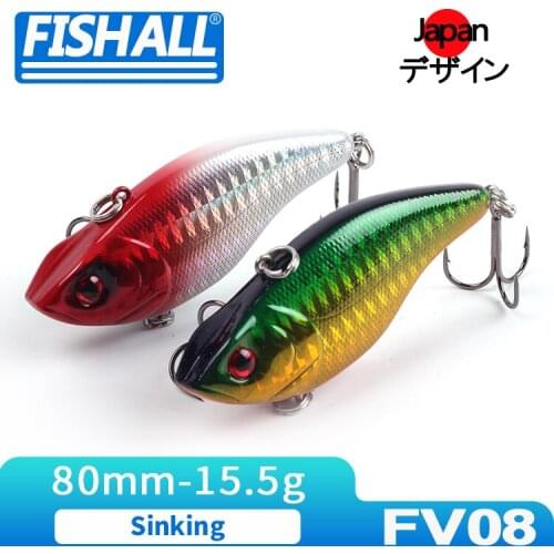 Ms Vibration Sinking Vibration 80mm 15.5g Hard Plastic Wobbler Bait For Bass Pike With Fin
