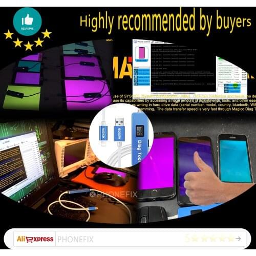Magico Diag DFU Box Tool One Key Purple Screen for iPhone 6-X & IPad Read Write Serial Number WiFi Unlock without NAND Removal