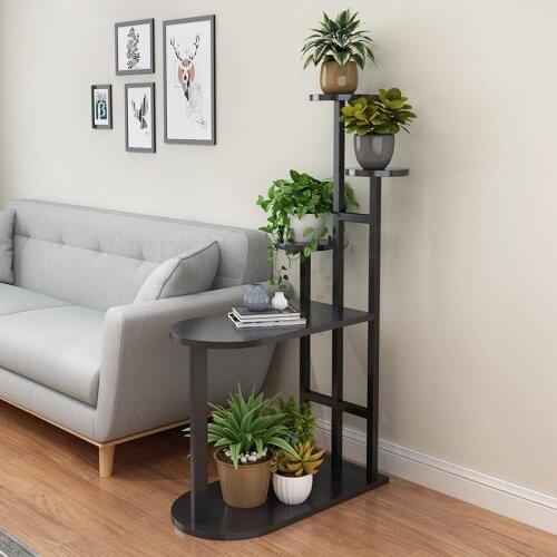 Floor-mounted Multi-layer Nordic Minimalist Flower Stand Indoor Home Living Room Green Succulent Flower Pot Iron Decorative