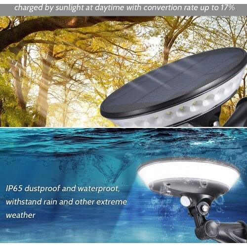 29 LEDs Solar Wall Light 360 Degree Bright Lighting PIM Motion Sensor Night Lamp Outdoor Waterproof Lighting for Garden Street F