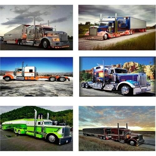 New sale 5D DIY diamond painting super big truck diamond embroidered car landscape diamond mosaic full drill Art home decoration