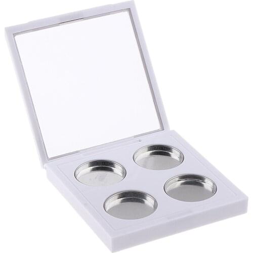 Clear Lid Empty 4 Slots Eyeshadow Lipstick Powder Box Case Cosmetic Packing