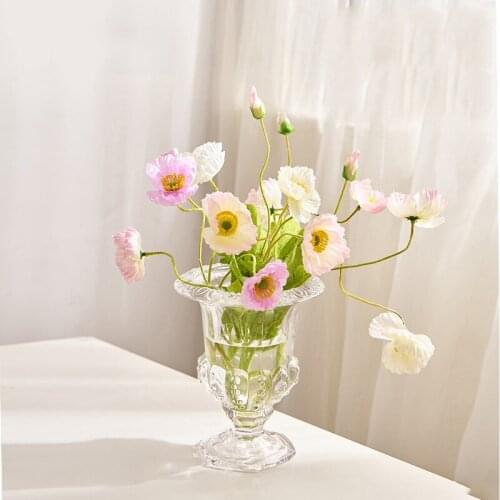 Flower Vase for Table Decoration Living Room Decorative Vase Decor Tabletop Terrarium Glass Containers Desktop Table Glass Vase