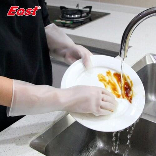 East Kitchen Cleaning Gloves Housework Dish Washing Gloves Household Cleaning Helper Waterproof Gloves White