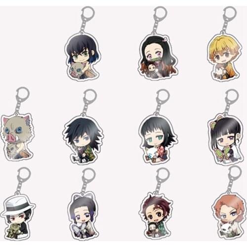 Demon Slayer Kimetsu no Yaiba Keychain Anime Demon Slayer Kimetsu no Yaiba Cosplay Key Ring 1pc