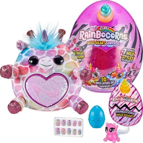 11-Inch Surprise Dolls Blind Box Rainbocorns Wild Heart Surprise Giraffe Zuru Collectible Cute Doll Plush Toys For Girls Gift