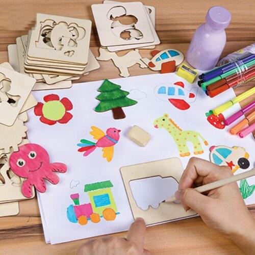 112 Pcs/Set Baby Early Education Toys Drawing Toys Painting Stencil Templates Coloring Board Children Creative Doodles Toy