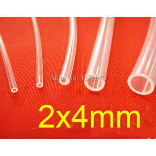 2mm ID 4mm OD 2x4 PFA FEP F46 F4 Transparent clear PTFE tube,TFE ETFE HOSE,heat-resistant semiconductor printer pipe Tubing