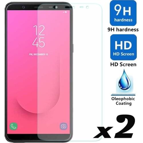 2pcs Tempered Glass Screen Protector Explosion-proof Anti Scratch Thin Front Films For Samsung Galaxy J8 2018 J810F J810G J810Y