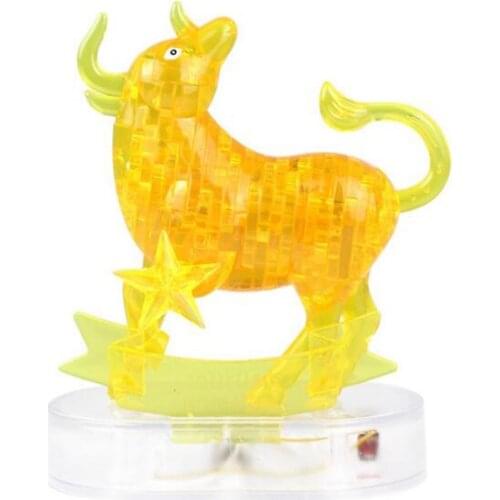EBOYU(TM) 3D Crystal Puzzle Taurus Model DIY Building Toy Gift Gadget Lovely Crystal Toy