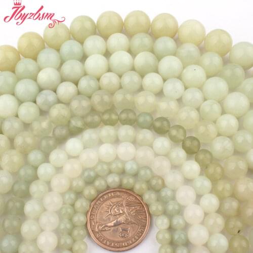 6,8,10mm Smooth Round Beads Ball Xiuyan Jades Natural Stone Beads For DIY Necklace Bracelats Jewelry Making 15" Free Shipping