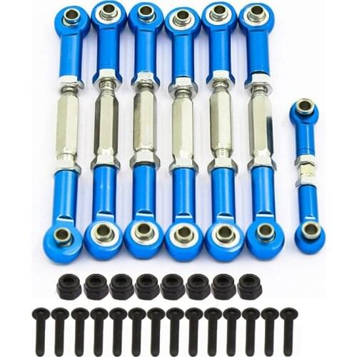 7pcs Aluminum Alloy Tie Rods for 1/10 TRXXAS SLASH 2WD DIY Accessories Full Servo Link for TRXXAS SLASH 2WD RC Car Upgrade Part