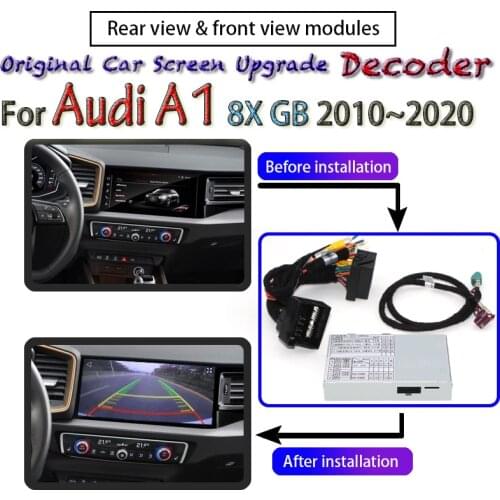 Original Car Screen Upgrade Reverse Camera Adpter For Audi A1 8X GB 2010~2020 MMI Interface Connect Rear Backup Camera Decoder