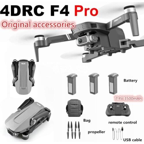 4D-F4 Drone Battery Original Accessories USB Cable Propeller Maple Leaf For F4 GPS Drone Spare Parts Flight 25 Minut