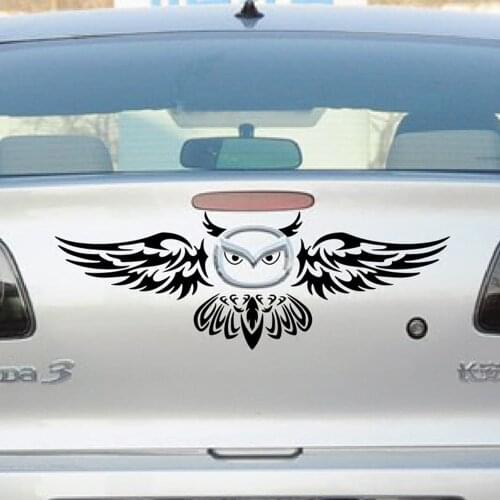 Aliauto Car Rear Logo Decoration Owl Styling Funny Car Sticker Anbd Decal For Mazda 2 3 5 6 CX-3 CX-5 CX-7 MX-3 MX-5 Axela