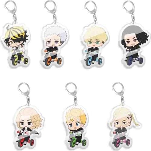 Anime Cosplay Tokyo Revengers Keychain Manjiro Ken Takemichi Hinata Atsushi Chibi Kawaii Bag Pendant Fans Collection Props
