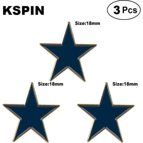 Black Star Lapel Pin Brooches Pins Flag badge Brooch Badges