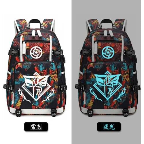Jujutsu Kaisen Backpack Unisex Laptop USB Charging Backpack Canvas Casual School Bags Travel Women Men Mochilas