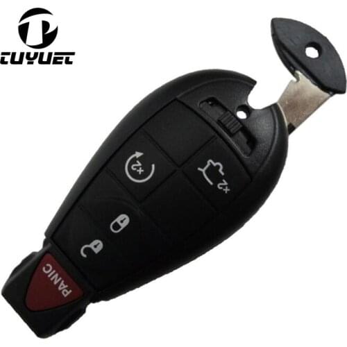 4+1 / 5 Buttons Smart Remote Key Shell For Dodge Chrysler For Jeep Commander Grand Cherokee FOB Case + Insert Blade