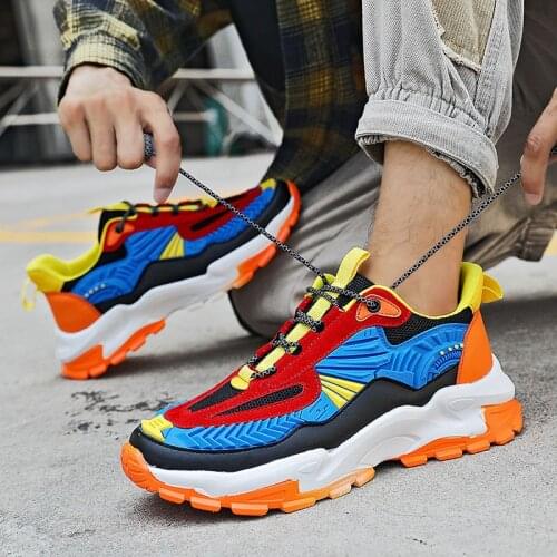 New Fashion Mens Platform Shoes Casual Designer Men Breathable Chunky Sneakers Trendy Trainers Zapatillas De Deporte Hombre 2021