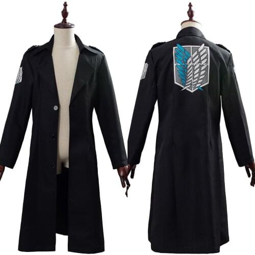 Attack on Titan Levi Jacket Scouting Legion Soldier Coat Costume Adult Men Women Trench Coat
