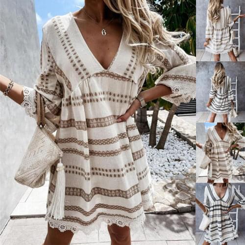 LOHILL Summer Short Sleeve Dresses